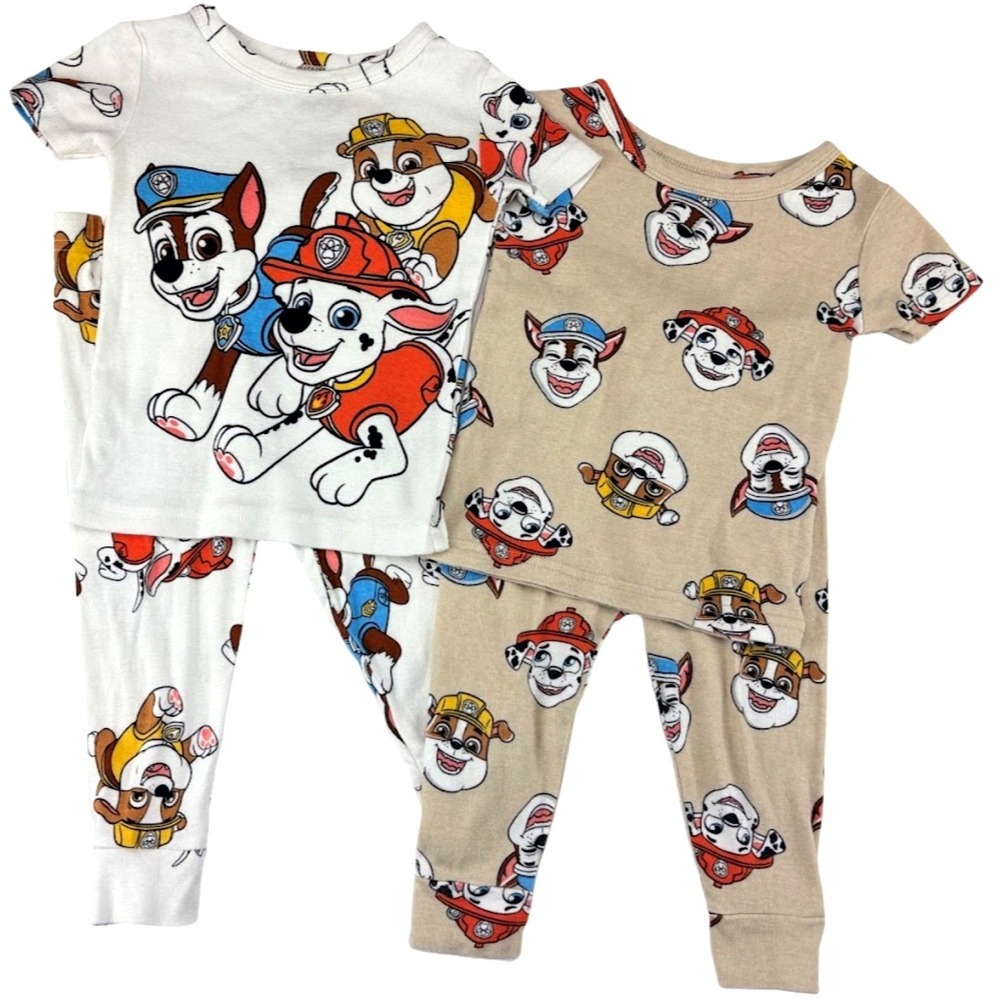 Nickelodeon Paw Patrol 2T Pajamas Sleepwear Set Boy 4pc Dog‎ Puppy Cotton